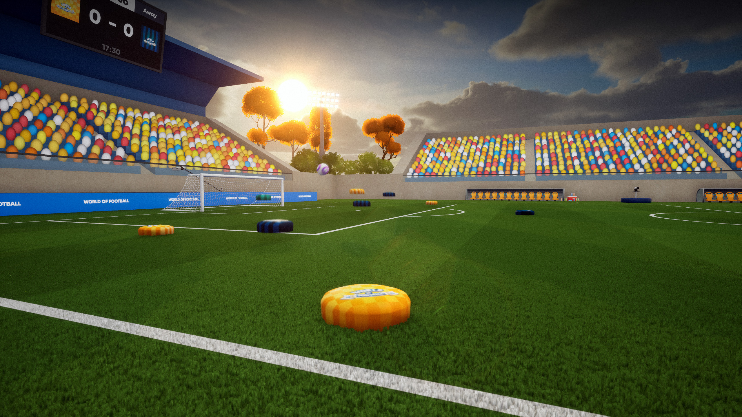 World of Football physics gameplay in a stadium